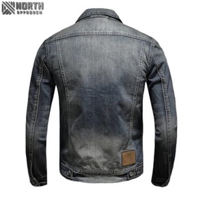 Veste en jean pour homme, fabrication directe d'usine, haute qualité, motif uni, logo personnalisable sur le devant, mode décontractée d'hiver, service OEM - Product Image 5