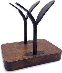 Servilletero de hojas Servilletero de madera para mesas Dispensador de pañuelos independiente para encimera de cocina Comedor Mesa de picnic - Product Image 2