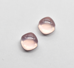 Fine Quality 8mm X 5mm Natural <b>Pink</b> Rose Quartz Square Cabochon Loose Gemstone for Necklace Jewelry Making - Product Image 2