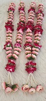 Pivoine Fleur Varmala Guirlande De Mariage Romantique Mariée et Marié Mala, Guirlandes De Cérémonie De Mariage, Inde Pooja Mala.