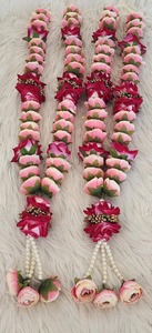 Pivoine Fleur Varmala Guirlande De Mariage Romantique Mariée et Marié Mala, Guirlandes De Cérémonie De Mariage, Inde Pooja Mala. - Product Image 2