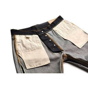 กางเกงยีนส์ขาตรงเข้ารูปสำหรับผู้ชายกางเกงออกกำลังกายลำลองสีฟ้าอ่อนสำหรับฤดูร้อนน้ำหนักเบา - Product Image 4