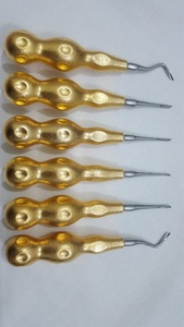 Élévateur dentaire de luxation en acier inoxydable péristomes incurvés faciles à manipuler pour la chirurgie parodontale et l'extraction de racines - Product Image 3