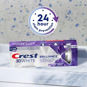 Pasta Dental Blanqueadora Crest 3D White Brilliance Luminous Purple, 4.6 oz, Paquete de 3 - Product Image 3