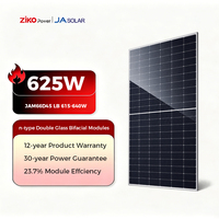 Panneau solaire monocristallin JA Solar 635W 640W de type N à demi-cellules JAM66S45 LR, module photovoltaïque 1500V DC certifié IEC
