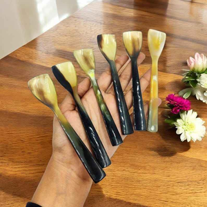 ช้อนสลัดเขาควายช้อนสลัดและส้อมสลัดทำด้วยมืออุปกรณ์ศิลปะจาก R M ต่างประเทศ - Product Image 1