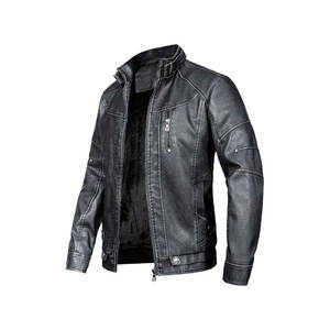 Blouson de moto en cuir Manteau en cuir Fashion Vêtements d'hiver en cuir - Product Image 6
