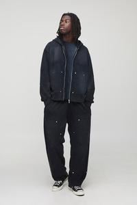 ชุดวอร์มผ้าฝ้ายหนาและเสื้อฮู้ดสำหรับผู้ชายชุดวอร์มและกางเกงมีกระเป๋าด้านหน้าดีไซน์แบบกำหนดเอง - Product Image 2