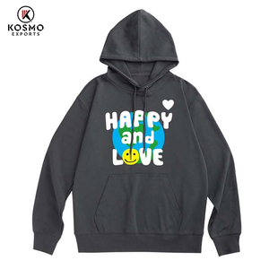 เสื้อฮู้ดดี้โอเวอร์ไซส์ผู้ชายผ้าฝ้ายจากผู้ผลิต OEM หลายสี พิมพ์ลายนูน 3 มิติ ผ้าฟลีซระบายอากาศได้ดี เหมาะสำหรับฤดูหนาว - Product Image 4