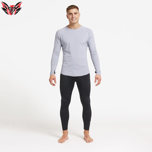 Rash Guard de compression de haute qualité pour hommes avec manches complètes Bon marché Garde Rash Guard MMA pour hommes en couleur unie - Product Image 2