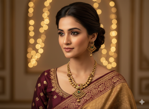 Ensembles de pendentifs de créateur antique en or élevé pour femmes bijoux traditionnels élégants parfaits pour les mariages et les occasions spéciales - Product Image 3