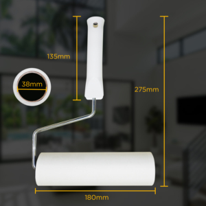 Alta calidad Maxi 180mm de ancho europeo grande personalizado impreso muebles papel pelusa rodillo Manual superficie adhesiva certificado FSC - Product Image 6