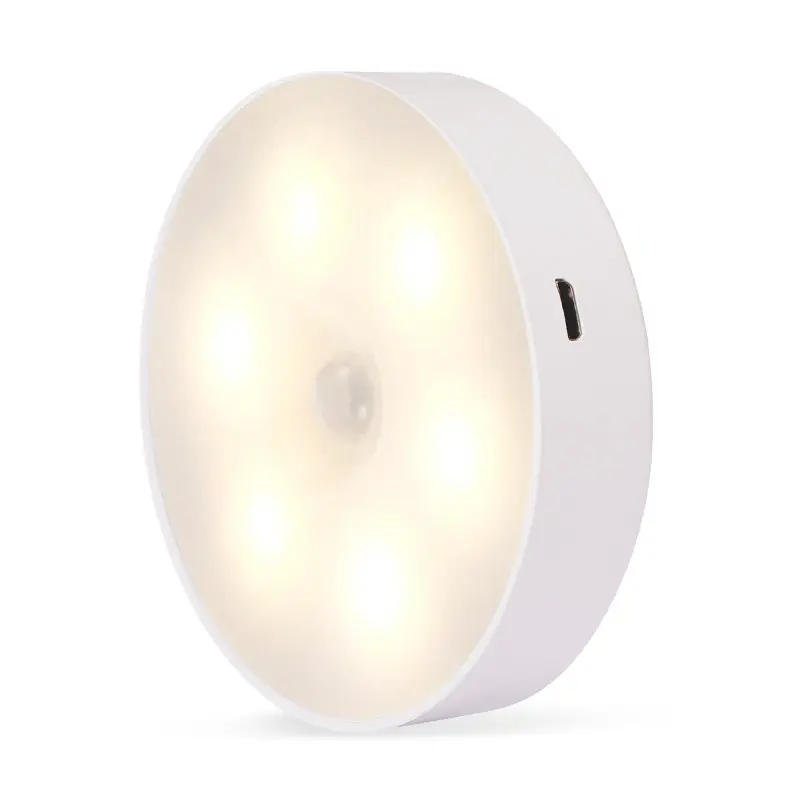 Room lighting induction modern rechargeable multifunctional round small wall night light plug mini led night light wall lamp