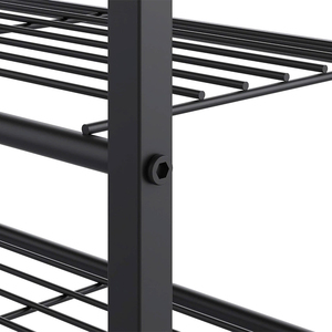 Organizador de zapatos de 4 niveles para entrada de armario, estantes de zapatos de metal estrechos y delgados con tapa de madera industrial - Product Image 6