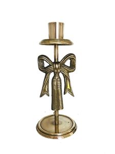 Bougeoir à arc en laiton vintage, chandelier conique décoratif pour table et décoration intérieure - Product Image 5