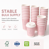 Gobelet promotionnel de luxe pour marque d'entreprise, qualité supérieure, résistant aux hautes températures, base fiable, gobelet en papier double couche
