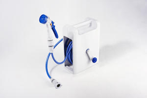 GREEN LIFE Smart Lightweight Series 15M Wavy-Enrouleur de tuyau d'arrosage autoportant gris clair pour jardinage et jardin - Product Image 5