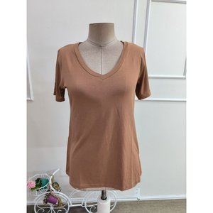Chemisier en viscose à manches courtes et col en V pour femme, 35462 - Rose - Product Image 4
