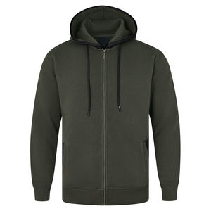 Sweats à capuche zippés simples pour hommes Vêtements tendance Veste sweat-shirt lourde Vente en gros de sweats à capuche zippés avec logo personnalisé OEM pour hommes - Product Image 1
