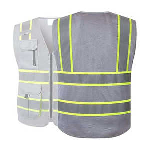 Gilet de sécurité avec poches, couleur personnalisée et logo personnalisé, vêtements de sécurité imperméables de classe 2 ANSI, vêtements de travail pour la route - Product Image 4