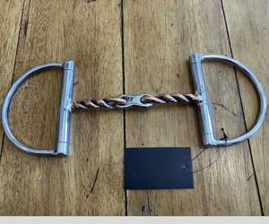 Broca de anillo Dee de 4 "de acero inoxidable de alta calidad, alambre trenzado de cobre, Boca de rodillo de cereza para productos de caballos ecuestres - Product Image 2