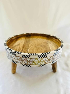 Elegante soporte de pastel con Incrustaciones de nácar multicolor hecho a mano para decoración de vajilla de boda y fiesta para postres - Product Image 6