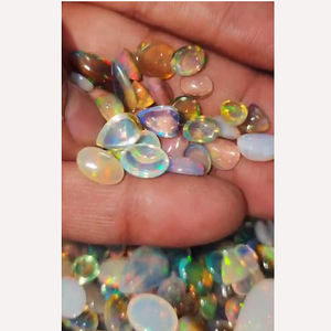 169 pièces d'opale éthiopienne naturelle avec feu 7mm à 25mm ovale poire ronde Cabochon 260 Cts Lot Iroc ventes pierres précieuses cabine US $224 tout - Product Image 3