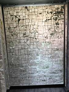 Tapis turc antique tissé à la machine en polyester jacquard, résistant aux taches, à poils longs, motif géométrique, avec envers en jute, rouge - Product Image 4