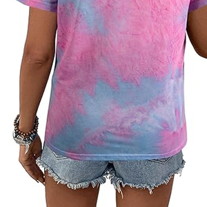 Newest Loose <b>Tie</b> <b>Dye</b> <b>T</b> <b>Shirts</b> for Ladies Customized Printing Streetwear Premium Quality Summer Essentials Wholesale Factory - Product Image 6