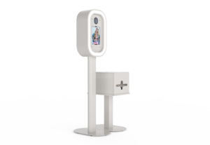 2025 New hình bầu dục DSLR Photo Booth iPad với RGB ánh sáng và trường hợp chuyến bay Selfie kiosk iPad photobooth Shell với trường hợp máy in - Product Image 2