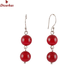 Beautiful new collection <b>earrings</b> 925 sterling <b>silver</b> red onyx gemstone <b>drop</b> bead <b>earring</b> for women and girl - Product Image 6