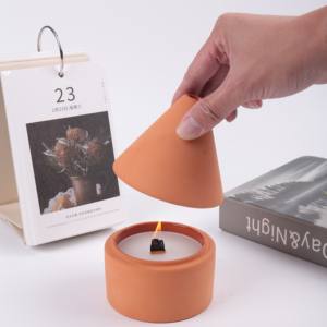 Pot en argile terre cuite disponible pot de bougie rond pour la fabrication de bougies et décor de bougies pour la maison et le bushiness - Product Image 4