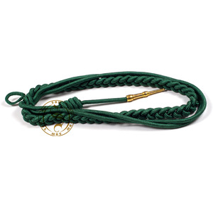 Cordon de robe Aiguillette épaule vert Kelly de haute qualité | Aiguillette en gros pour uniformes et robes nautiques - Product Image 2