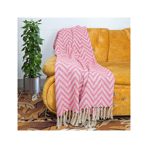 Jeté de lit en chenille bleu fait main, chaud, haute densité (480 GSM), 60x80 pouces, doux et moelleux, conforme aux normes BIS, fabriqué en Inde, pour les acheteurs recherchant le confort hivernal. - Product Image 4