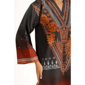 Conjunto de Traje de 3 Piezas para Mujer Khaddar con Detalle Bordado IUSTKSD-1262 - Product Image 3