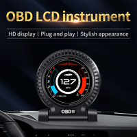 Écran HUD universel F10 pour voiture, HD, multilingue, système double OBD2+GPS, affichage numérique automatique, consommation de carburant, sécurité de conduite