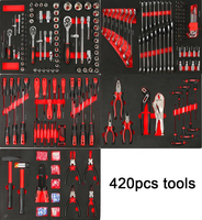 420 pièces 7 tiroirs atelier métal outil chariot Garage outil armoire/chariot/coffre robuste mécanicien ensemble d'outils boîte pour la réparation de voiture