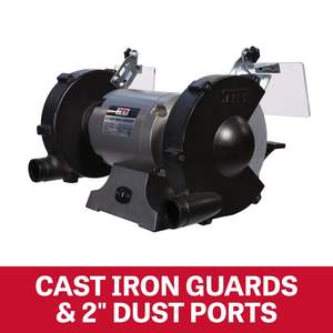 Amoladora de Banco Industrial de 8 Pulgadas con Rueda de Alambre, 3450 RPM, 1 HP, 115V, 1 Fase, Fuente de Alimentación Eléctrica para Pulir - Product Image 3