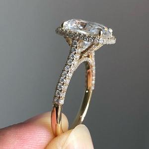 Anillo de Diamante Moissanita de Oro de 10K de Exportador Indio, Regalo Perfecto de Aniversario para Esposa o Novia, Disponible en Grandes Cantidades - Product Image 2