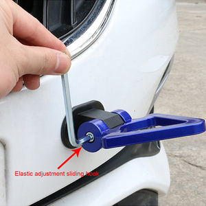 Araba şekli römork kanca Sticker dış aksesuarları süslemek için arka ve ön tekerlek benzet yarış çeki kancası - Product Image 5