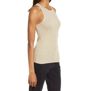 Vêtements de remise en forme col rond sans manches logo personnalisé impression femmes débardeur pas cher prix femmes débardeur à vendre Service OEM - Product Image 3