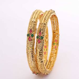 <b>Gold</b> <b>Plated</b> Forming <b>Bangles</b>, Traditional & Special Occasion, Wedding, Gift for Women, Copper & Brass Chapado En Oro Oro Laminado - Product Image 1