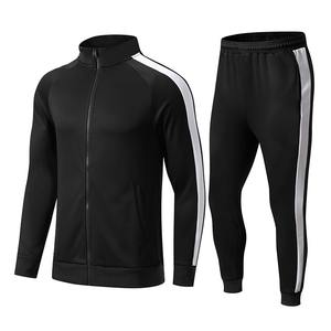 Chándal personalizado al por mayor para hombre, conjunto de dos piezas, ropa deportiva, chaqueta y pantalones con rayas laterales, ropa de gimnasio para entrenamiento y fitness - Product Image 5