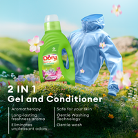 Détergent à lessive liquide GRASS Gel 1500ml (40 lavages) Parfum floral boisé |   Anti-grisonnement, anti-allergique |   15-30% pour