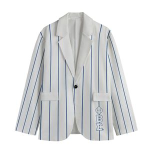Traje de Negocios Personalizado Phi Beta Sigma para Hombre, Transpirable, de Lana/Poliéster, con Rayas Azules, para Uso Formal en Oficina, Estilo Americano - Product Image 1