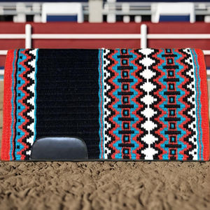 Manta de sillín de lana occidental duradera y versátil para caballos Forro de polialgodón cómodo para eventos Trail Ranch Arena - Product Image 1