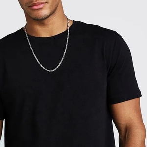 High Quality 100% Cotton Fitted <b>Tshirt</b> for Men Blank <b>Plain</b> Custom Men's T-shirts O Neck Custom Print <b>Tshirt</b> - Product Image 2