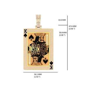 Colgante de oro blanco de 14kt Unisex de alta calidad exclusivo personalizado VVS corte de claridad Moissanite diamante chapado en oro estilo Hip Hop - Product Image 3