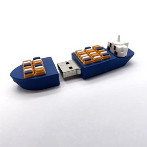 แฟลชไดรฟ์ USB สำหรับเรือคอนเทนเนอร์3D | เมมโมรี่สติ๊กเรือไอน้ำแบบกำหนดเองสำหรับของขวัญและการสร้างแบรนด์ - Product Image 1