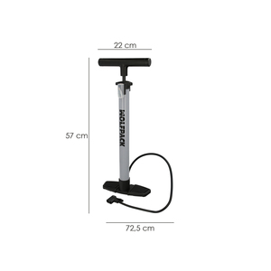 Pompa di gonfiaggio da 5,5 bar. Valvole Schrader e Presta con Adattatori. Base in Plastica - Product Image 2
